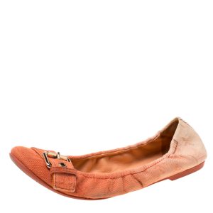 Louis Vuitton Two Tone Denim Buckle Scrunch Ballet Flats Size 37.5, Flats - Luxury Closet catalog