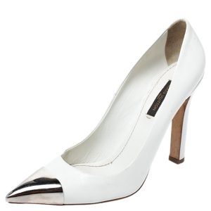 Louis Vuitton White Leather Urban Twist Pointed Toe Pumps Size 37.5, Pumps - Luxury Closet catalog