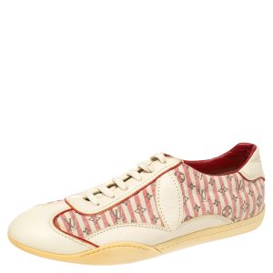 Louis Vuitton Cream /Red  Monogram Canvas And Leather  Sneakers Size 39, Athletic Shoes & Sneakers - Luxury Closet catalog