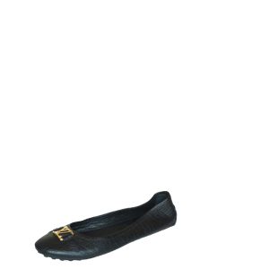 Louis Vuitton Gold Logo Leather Ballet Flats Size EU 38.5, Flats - Luxury Closet catalog