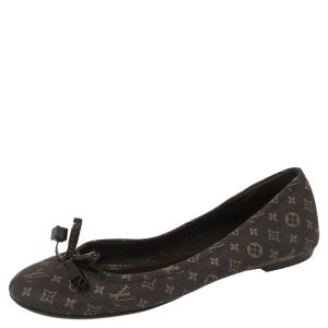 Louis Vuitton Brown Monogram Mini Lin Canvas Debbie Ballet Flats Size 36.5, Flats - Luxury Closet catalog