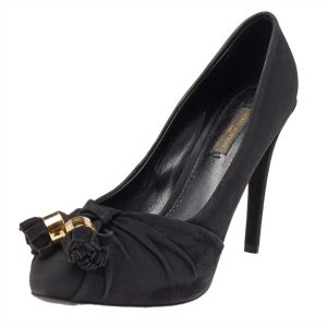 Louis Vuitton Black Suede Knot Confident Tassel Platform Pumps Size 37, Pumps - Luxury Closet catalog