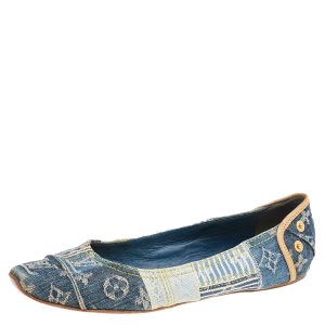 Louis Vuitton Blue Monogram Denim Ballet Flats Size 37, Flats - Luxury Closet catalog