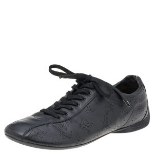 Louis Vuitton Black Monogram Perforated Leather Low Top Sneakers Size 38.5, Athletic Shoes & Sneakers - Luxury Closet catalog