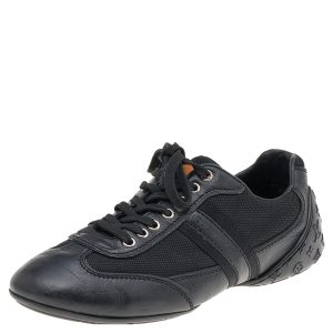 Louis Vuitton Black Leather And Nylon Low Top Sneakers Size 38.5, Athletic Shoes & Sneakers - Luxury Closet catalog