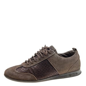 Louis Vuitton Brown Suede And Monogram Satin Low Top Sneakers Size 37.5, Athletic Shoes & Sneakers - Luxury Closet catalog