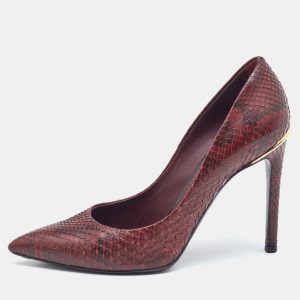Louis Vuitton Burgundy Python Leather Slip On  Pumps Size 34.5, Pumps - Luxury Closet catalog