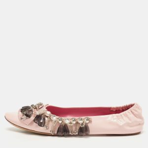 Louis Vuitton Pink Leather Embellished Ballet Flats Size 39.5, Flats - Luxury Closet catalog