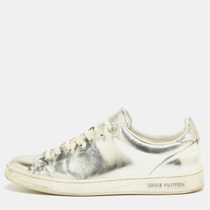 Louis Vuitton Silver Foil Leather Frontrow Low Top Sneakers Size 38, Athletic Shoes & Sneakers - Luxury Closet catalog