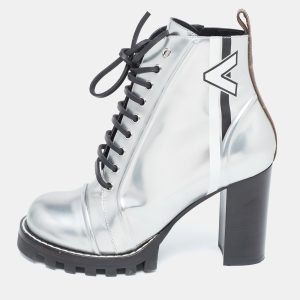 Louis Vuitton Silver Leather Spaceship Ankle Boots Size 40, Boots - Luxury Closet catalog
