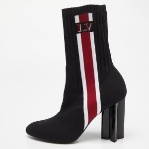 Louis Vuitton Black Knit Fabric LV Sock Ankle Boots Size 39, Boots - Luxury Closet catalog