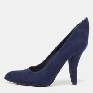 Louis Vuitton Navy Blue Suede Pointed Toe Pumps Size 37, Pumps - Luxury Closet catalog