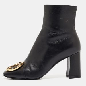Louis Vuitton Black Leather Madeleine Block Heel Ankle Boots Size 37, Boots - Luxury Closet catalog