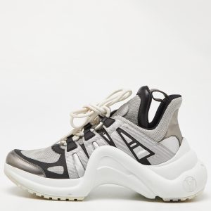 Louis Vuitton Silver Leather and Mesh Archlight  Sneakers Size 38.5, Athletic Shoes & Sneakers - Luxury Closet catalog