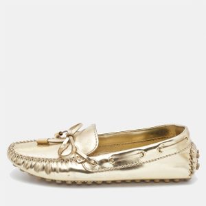 Louis Vuitton Gold Leather Gloria  Loafers Size  35, Loafers & Slip-Ons - Luxury Closet catalog