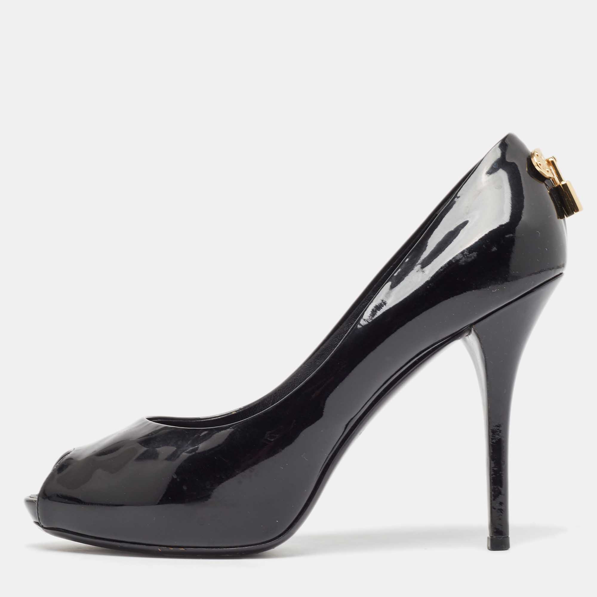 Louis Vuitton Black Patent Lock It Pumps Size 39.5, Pumps - Luxury Closet catalog