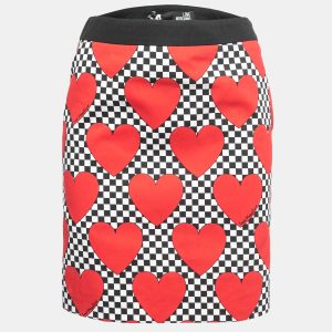 Love Moschino Black Hearts Print Cotton Mini Skirt S, Skirts - Luxury Closet catalog