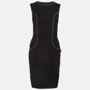 Love Moschino Black Studded Gabardine Sheath Dress S, Dresses - Luxury Closet catalog