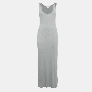 Lovers and Friends Grey Rib Knit Cut-Out Detail Sleeveless Maxi Dress M, Dresses - Luxury Closet catalog