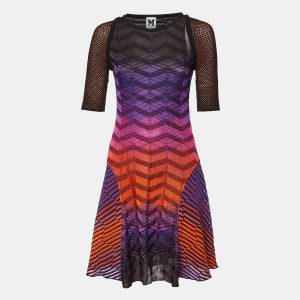 M Missoni Multicolor Pattered Jersey Midi Dress M, Dresses - Luxury Closet catalog