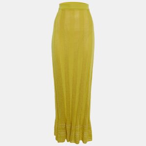 M Missoni Yellow Ribbed Knit Maxi Skirt M, Skirts - Luxury Closet catalog