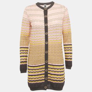 M Missoni Pink Zig Zag Knit Long Cardigan S, Sweaters & Cardigans - Luxury Closet catalog