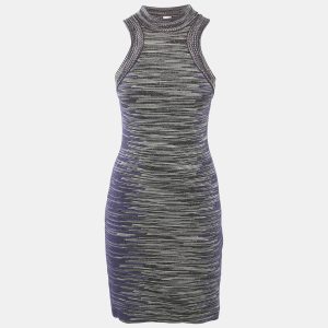 M Missoni Purple Lurex Knit Sleeveless Bodycon Dress S, Dresses - Luxury Closet catalog