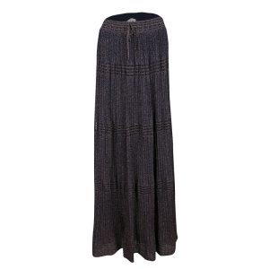 M Missoni Purple Lurex Perforated Knit Pleated Skirt M, Skirts - Luxury Closet catalog