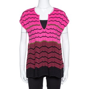 M Missoni Pink Zig Zag Knit Flared Top M, Shirts & Tops - Luxury Closet catalog