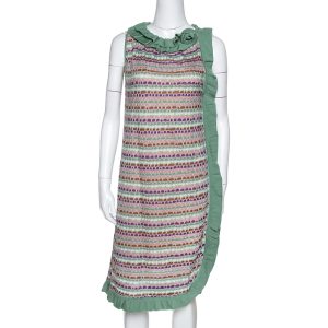 M Missoni Sage Green Wool Knit Ruffled Shift Dress M, Dresses - Luxury Closet catalog
