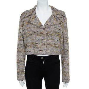M Missoni Multicolor Tweed Cropped Blazer L, Coats & Jackets - Luxury Closet catalog