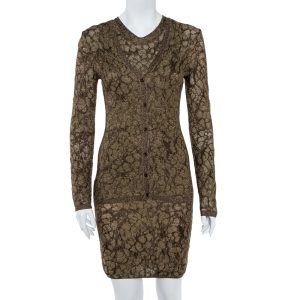 M Missoni Gold Lurex Knit Cardigan & Midi Dress Set S, Dresses - Luxury Closet catalog