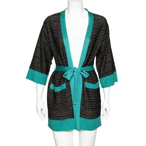 M Missoni Black Textured Knit Belted Cardigan M, Sweaters & Cardigans - Luxury Closet catalog