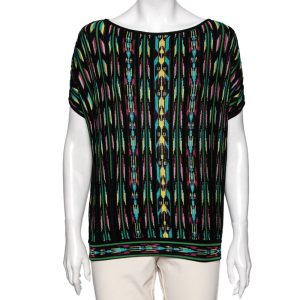 M Missoni Multicolor Perforated Pattern Knit Top S, Shirts & Tops - Luxury Closet catalog