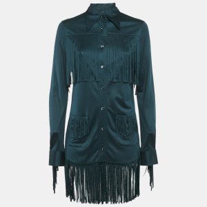 Maison Martin Margiela Green Jersey Silk Fringed Shirt M, Shirts & Tops - Luxury Closet catalog