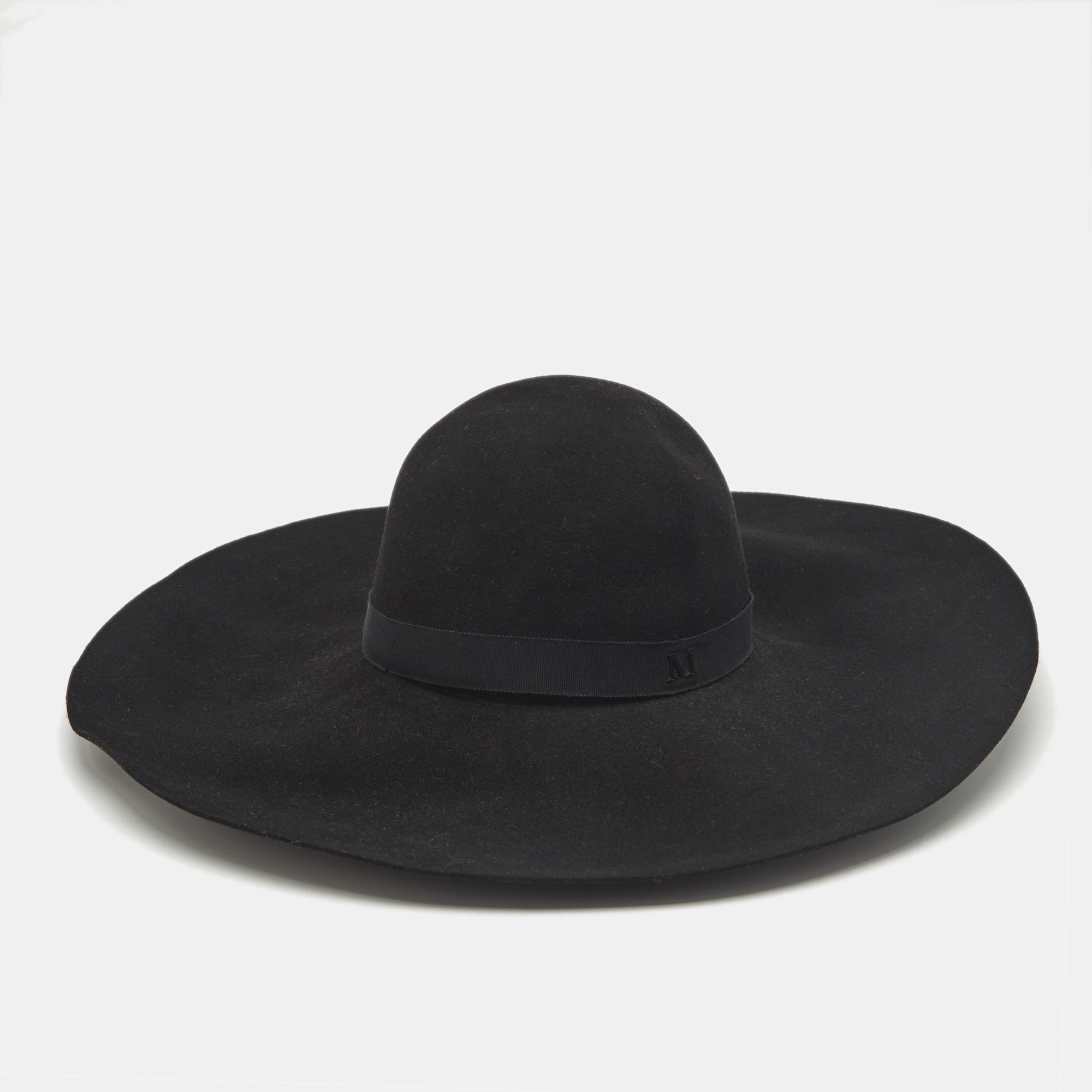 Maison Michel Paris Black Blanche Felt Wide-Brim Hat M, Luggage Accessories - Luxury Closet catalog