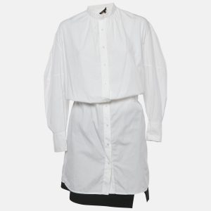 Maje White/Black Cotton Shirt Dress and Skirt Set M, Suits - Luxury Closet catalog