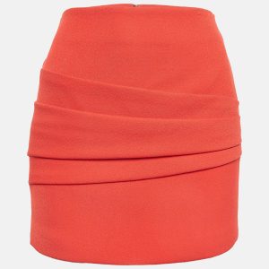 Maje Red Crepe Pleated Mini Skirt S, Skirts - Luxury Closet catalog