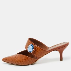 Malone Souliers Brown Croc Embossed Leather Lola Mules Size 41, Sandals - Luxury Closet catalog
