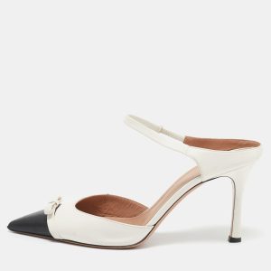 Malone Souliers Black/Ivory Leather Blythe Heel Mules Size 40, Sandals - Luxury Closet catalog