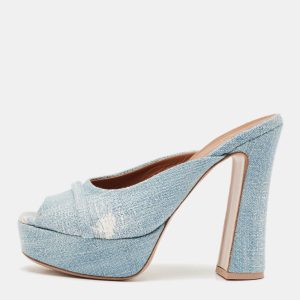 Malone Souliers Baby Blue Denim Yasmin Platform Mules Size 40, Sandals - Luxury Closet catalog