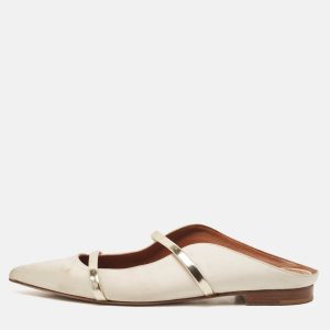 Malone Souliers Gold/Cream Satin and Maureen Flat Mules Size 39, Sandals - Luxury Closet catalog