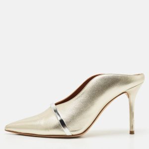 Malone Souliers Gold/Silver Leather Maureen Mules Size 38, Sandals - Luxury Closet catalog