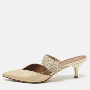 Malone Souliers Beige Coated Raffia and Cord Maisie Pointed Toe Mules Size 38, Sandals - Luxury Closet catalog