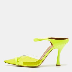 Malone Souliers Green/Transparent PVC Maureen Pointed Toe Mules Size 40.5, Sandals - Luxury Closet catalog