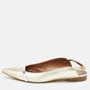 Malone Souliers x Roy Luwolt Metallic Gold Leather Marion Luwolt Slingback Flats Size 37.5, Flats - Luxury Closet catalog