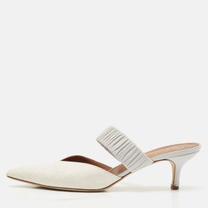 Malone Souliers White/Purple Raffia and Leather Maisie Mules Size 41, Sandals - Luxury Closet catalog