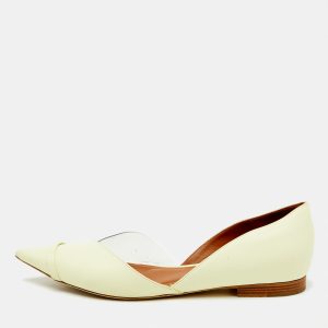 Malone Souliers Buttercup/Clear Leather and PVC Hurley Ballet Flats Size 39.5, Flats - Luxury Closet catalog