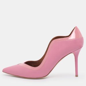 Malone Souliers Pink Leather and Patent Penelope Pointed Toe Pumps Size 39.5, Pumps - Luxury Closet catalog