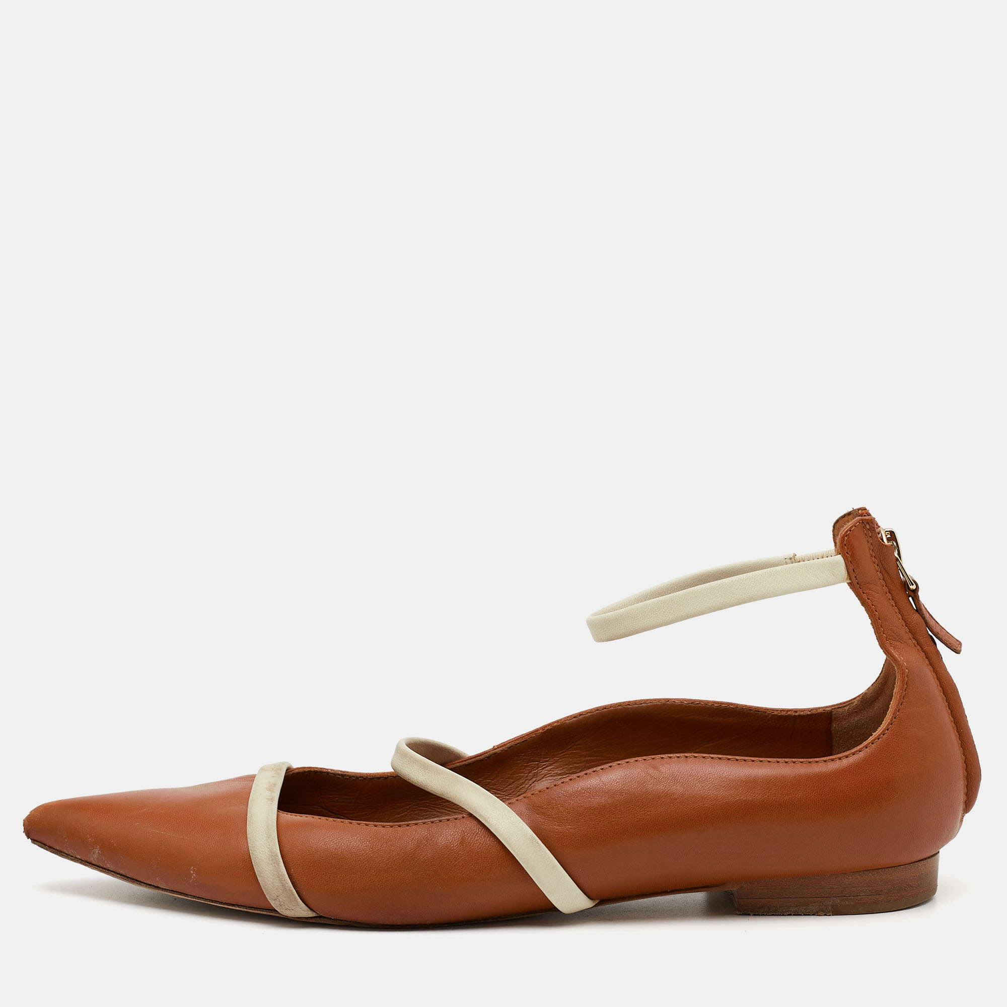 Malone Souliers Brown Leather Robyn Ballet Flats Size 38, Flats - Luxury Closet catalog